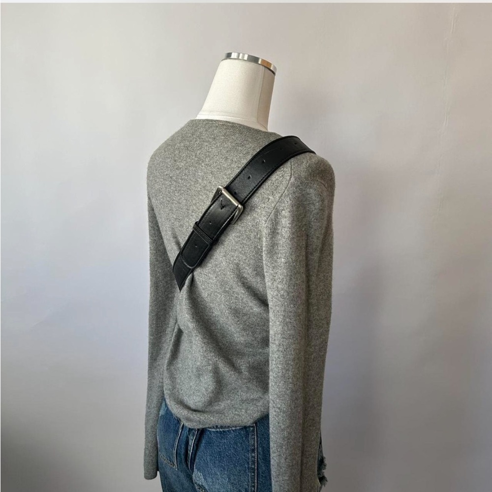 Free People Black Leather Belt Sling Bag. - Picture 6 of 11